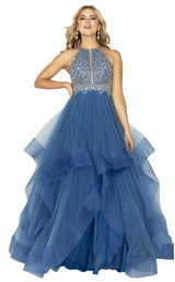 3 of 9 Terani 2011P1217 Dress Blue