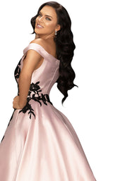 7 of 8 Terani 2011P1229 Dress Blush-Black