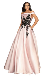 1 of 8 Terani 2011P1229 Dress Blush-Black