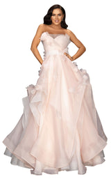 1 of 4 Terani 2011P1459 Dress Blush-Ivory