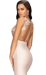 4 of 4 Terani 2011P1467 Dress Blush