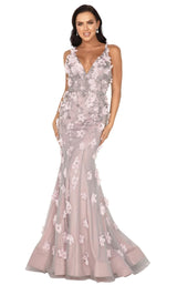 1 of 4 Terani 2011P1472 Dress Silver-Blush