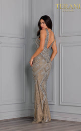 Terani 2012GL2399 Dress Taupe-Gray