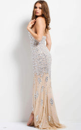 26 of 29 Jovani 4247 Silver/Nude