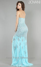 11 of 29 Jovani 4247 Silver/Aqua