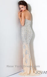 10 of 29 Jovani 4247 Silver/Nude