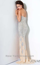 17 of 17 Jovani 4247 Silver/Nude