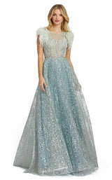 1 of 3 Mac Duggal 20203D Dress Seafoam