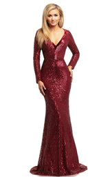 1 of 8 Johnathan Kayne 2020 Dress Crimson