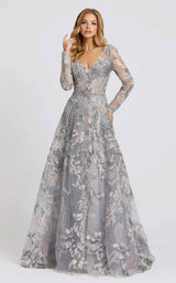 1 of 3 Mac Duggal 20214 Dress Gray-Multi