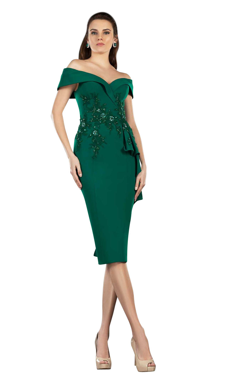 Terani 2021C2625 Dress Emerald