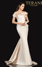 3 of 5 Terani 2021E2808 Dress Blush-Taupe