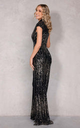 2 of 2 Terani 2021E2860 Dress Black-Gold