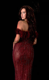 4 of 4 Terani 2021GL3156 Dress Wine-Rose