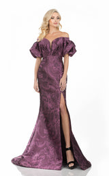 1 of 4 Terani 2021M2965 Dress Magenta