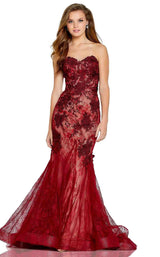 1 of 4 Amarra 20254 Dress Burgundy