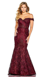 1 of 4 Amarra 20273 Dress Burgundy