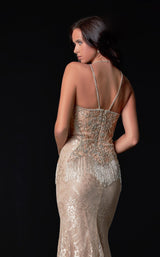 4 of 4 Terani 2027E2930 Dress Silver-Nude