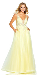 1 of 4 Amarra 20307 Dress Soft-Yellow