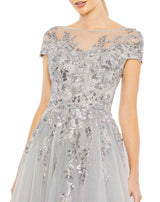 2 of 3 Mac Duggal 20350 Dress Platinum