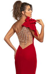 6 of 6 Johnathan Kayne 2055 Dress Red
