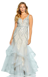 1 of 4 Amarra 20701 Dress White-Nude