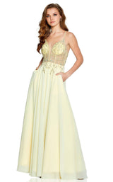 1 of 4 Amarra 20709 Dress Soft-Yellow