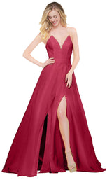 2 of 10 Colors Dress 2081 Burgundy