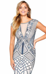 3 of 4 Amarra 20903 Dress Nude-Blue