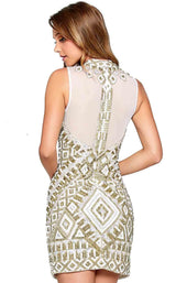 4 of 4 Amarra 20908 Dress Gold-White