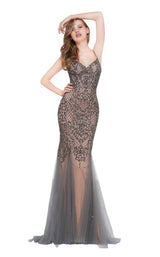 2 of 12 Colors Dress 2091 Gunmetal-Nude
