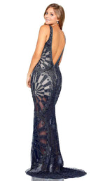 2 of 4 Amarra 20923 Dress Navy-Nude