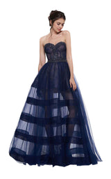 1 of 10 Colors Dress 2108 Navy/Nude