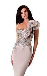 3 of 4 Terani 2111C4553 Dress Pewter