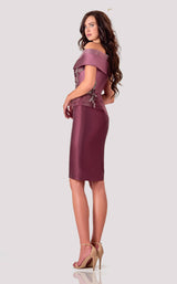 2 of 4 Terani 2111C4560 Dress Mauve-Wine