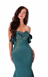 3 of 4 Terani 2111E4731 Dress Spruce