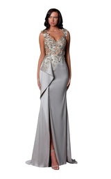 1 of 4 Terani 2111E4751 Dress Taupe