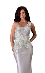 3 of 4 Terani 2111E4760 Dress Silver-Sage
