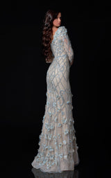 2 of 4 Terani 2111GL5021 Dress Champagne-Blue