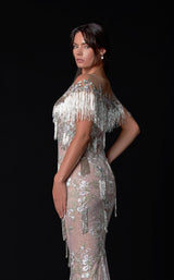 4 of 4 Terani 2111GL5036 Dress Silver-Sage-Blush
