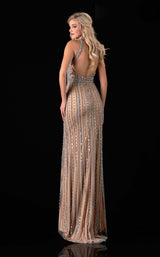 2 of 4 Terani 2111GL5062 Dress Silver-Nude