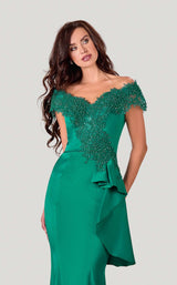 3 of 4 Terani 2111M5255 Dress Emerald