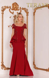 3 of 3 Terani 2111M5262 Dress Wine