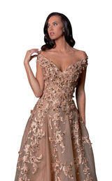 3 of 4 Terani 2111M5265 Dress Light-Mocha