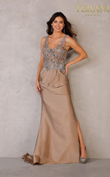 3 of 3 Terani 2111M5270 Dress Pewter-Bronze