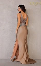 2 of 3 Terani 2111M5270 Dress Pewter-Bronze