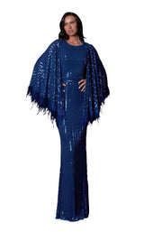 1 of 6 Terani 2111M5279 Dress Marine