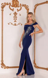 3 of 5 Terani 2111M5289 Dress Navy