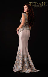 2 of 3 Terani 2111M5302 Dress Pewter-Bronze