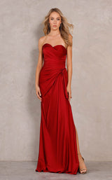 1 of 3 Terani 2111P4023 Dress Red